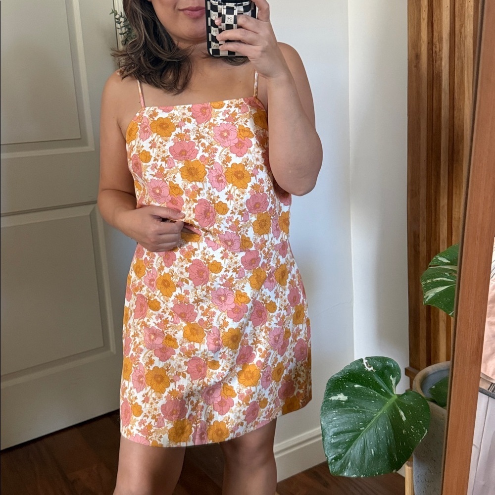 & Other Stories Linen Floral Mini Outfit Set. Size 8